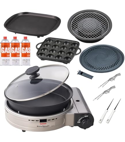 Amazon.co.jp: イワタニ カセットこんろ用 純正プレート 焼き肉 たこ焼